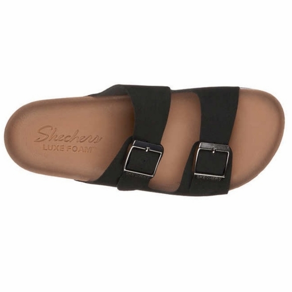 Skechers Relaxed Fit Black Sandals Size 8 - Picture 9 of 11